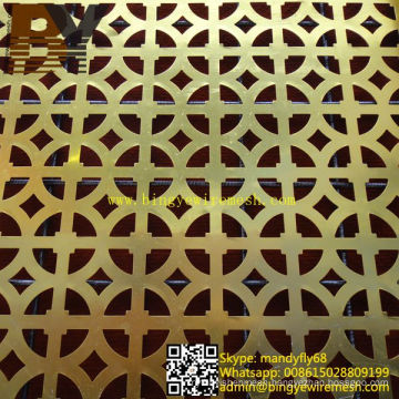 Exterior Brass Perforated Metal Panel for Screen